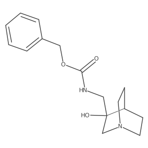 benzyl N-[(3-hydroxyquinuclidin-3-yl)methyl]carbamate结构式