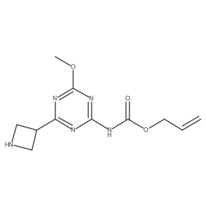 prop-2-en-1-yl N-[4-(azetidin-3-yl)-6-methoxy-1,3,5-triazin-2-yl]carbamate结构式