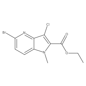 Ethyl 5-bromo-3-chloro-1-methyl-1H-pyrrolo[3,2-b]pyridine-2-carboxylate Structure
