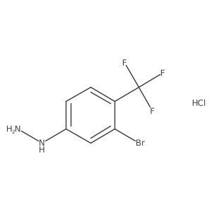 [3-Bromo-4-(trifluoromethyl)phenyl]hydrazinehydrochloride结构式