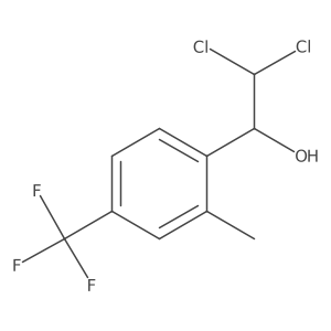 2,2-Dichloro-1-(2-methyl-4-(trifluoromethyl)phenyl)ethanol结构式