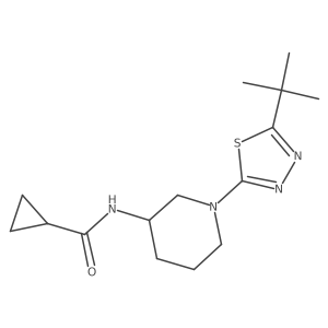 N-[1-(5-tert-butyl-1,3,4-thiadiazol-2-yl)piperidin-3-yl]cyclopropanecarboxamide Structure