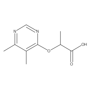 2-[(5,6-Dimethylpyrimidin-4-yl)oxy]propanoic acid Structure