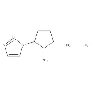 rac-(1R,2S)-2-(1H-1,2,3-triazol-1-yl)cyclopentan-1-amine dihydrochloride结构式
