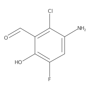 3-Amino-2-chloro-5-fluoro-6-hydroxybenzaldehyde结构式