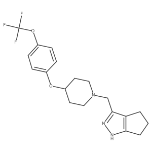 1-({1H,4H,5H,6H-cyclopenta[c]pyrazol-3-yl}methyl)-4-[4-(trifluoromethoxy)phenoxy]piperidine Structure