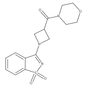 [1-(1,1-Dioxo-1,2-benzothiazol-3-yl)azetidin-3-yl]-morpholin-4-ylmethanone Structure