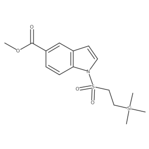 1-(2-Trimethylsilanylethanesulfonyl)-indole-5-carboxylic acid methyl ester结构式