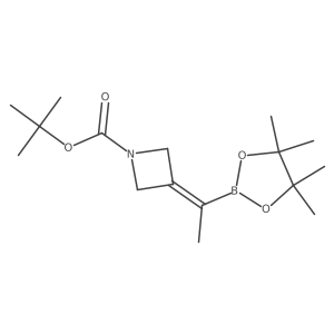 tert-Butyl 3-(1-(4,4,5,5-tetramethyl-1,3,2-dioxaborolan-2-yl)ethylidene)azetidine-1-carboxylate结构式