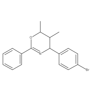 4H-1,3-Oxazine, 4-(4-bromophenyl)-5,6-dihydro-5,6-dimethyl-2-phenyl-, (4I+/-,5I(2),6I+/-)- Structure