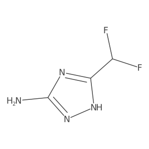 3-(Difluoromethyl)-1H-1,2,4-triazol-5-amine结构式