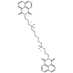 3-(1,3-Dioxobenzo[de]isoquinolin-2-yl)propyl-[6-[3-(1,3-dioxobenzo[de]isoquinolin-2-yl)propyl-dimethylazaniumyl]hexyl]-dimethylazanium;dibromide结构式