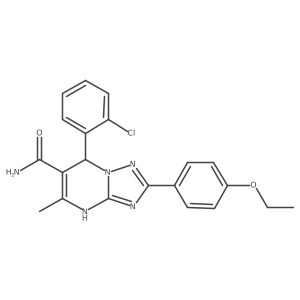 7-(2-Chlorophenyl)-2-(4-ethoxyphenyl)-5-methyl-4,7-dihydro-[1,2,4]triazolo[1,5-a]pyrimidine-6-carboxamide Structure