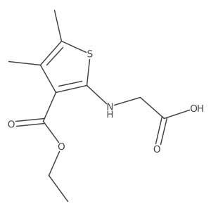 3-Ethyl 2-[(carboxymethyl)amino]-4,5-dimethyl-3-thiophenecarboxylate结构式