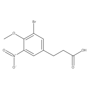 3-Bromo-4-methoxy-5-nitrobenzenepropanoic acid结构式