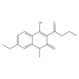 3-Quinolinecarboxylic acid,1,2-dihydro-4-hydroxy-7-methoxy-1-methyl-2-oxo-,ethyl ester结构式