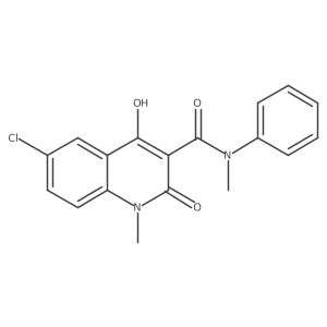 3-Quinolinecarboxamide,6-chloro-1,2-dihydro-4-hydroxy-n,1-dimethyl-2-oxo-n-phenyl-结构式