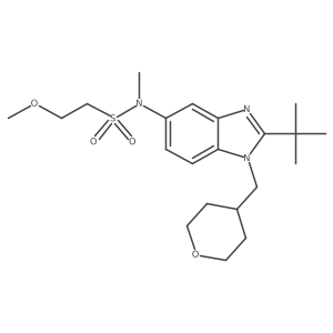n-[2-Tert-butyl-1-(tetrahydro-2h-pyran-4-ylmethyl)-1h-benzimidazol-5-yl]-2-methoxy-n-methylethanesulfonamide结构式