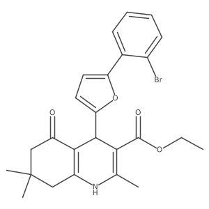 Ethyl 4-(5-(2-bromophenyl)furan-2-yl)-2,7,7-trimethyl-5-oxo-1,4,5,6,7,8-hexahydroquinoline-3-carboxylate Structure