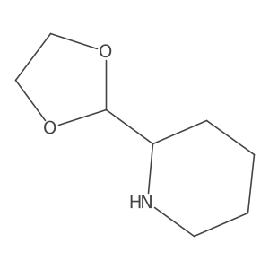 2-(1,3-Dioxolan-2-yl)piperidine结构式