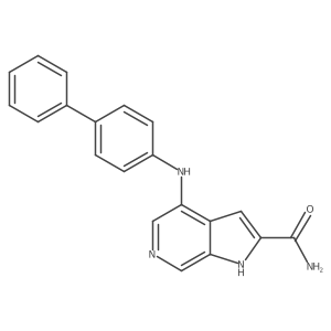 4-(Biphenyl-4-ylamino)-1h-pyrrolo[2,3-c]pyridine-2-carboxylic acid amide Structure