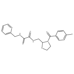 N-[[3-(4-chlorobenzoyl)oxazolidin-2-yl]methyl]-N'-(2-pyridylmethyl)oxamide Structure