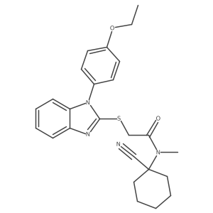 N-(1-cyanocyclohexyl)-2-{[1-(4-ethoxyphenyl)-1H-1,3-benzodiazol-2-yl]sulfanyl}-N-methylacetamide结构式