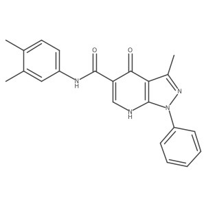 N-(3,4-dimethylphenyl)-3-methyl-4-oxo-1-phenyl-4,7-dihydro-1H-pyrazolo[3,4-b]pyridine-5-carboxamide Structure