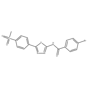 4-bromo-N-(5-(4-(methylsulfonyl)phenyl)-1,3,4-oxadiazol-2-yl)benzamide Structure