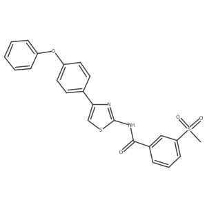 3-(methylsulfonyl)-N-(4-(4-phenoxyphenyl)thiazol-2-yl)benzamide Structure