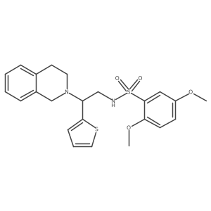 N-(2-(3,4-dihydroisoquinolin-2(1H)-yl)-2-(thiophen-2-yl)ethyl)-2,5-dimethoxybenzenesulfonamide结构式