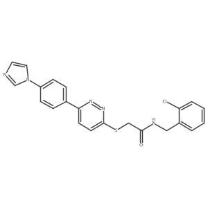 2-((6-(4-(1H-imidazol-1-yl)phenyl)pyridazin-3-yl)thio)-N-(2-chlorobenzyl)acetamide结构式
