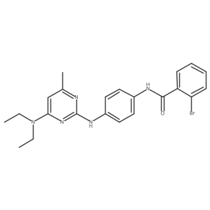 2-bromo-N-(4-{[4-(diethylamino)-6-methylpyrimidin-2-yl]amino}phenyl)benzamide结构式