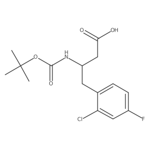 2-Chloro-I(2)-[[(1,1-dimethylethoxy)carbonyl]amino]-4-fluorobenzenebutanoic acid结构式
