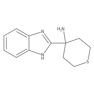4-(1H-Benzimidazol-2-yl)tetrahydro-2H-thiopyran-4-amine结构式