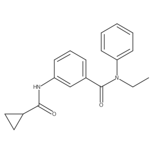 3-[(cyclopropylcarbonyl)amino]-N-ethyl-N-phenylbenzamide结构式