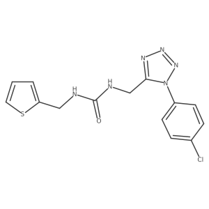 1-((1-(4-chlorophenyl)-1H-tetrazol-5-yl)methyl)-3-(thiophen-2-ylmethyl)urea结构式