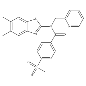 N-(5,6-dimethylbenzo[d]thiazol-2-yl)-4-(methylsulfonyl)-N-(pyridin-2-ylmethyl)benzamide Structure