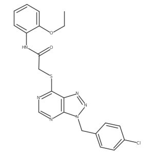 2-((3-(4-chlorobenzyl)-3H-[1,2,3]triazolo[4,5-d]pyrimidin-7-yl)thio)-N-(2-ethoxyphenyl)acetamide结构式