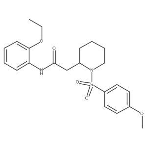 N-(2-ethoxyphenyl)-2-(1-((4-methoxyphenyl)sulfonyl)piperidin-2-yl)acetamide结构式