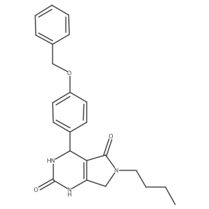 4-(4-(benzyloxy)phenyl)-6-butyl-3,4,6,7-tetrahydro-1H-pyrrolo[3,4-d]pyrimidine-2,5-dione结构式