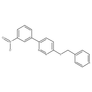 3-(3-Nitrophenyl)-6-((pyridin-4-ylmethyl)thio)pyridazine结构式