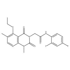 N-(2,4-difluorophenyl)-2-{5-ethoxy-1,6-dimethyl-2,4-dioxo-1H,2H,3H,4H-pyrido[2,3-d]pyrimidin-3-yl}acetamide结构式