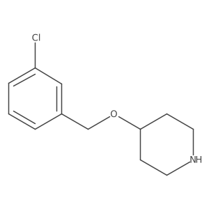 4-[(3-Chlorophenyl)methoxy]piperidine结构式