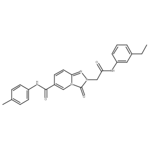 2-{[(3-ethylphenyl)carbamoyl]methyl}-N-(4-methylphenyl)-3-oxo-2H,3H-[1,2,4]triazolo[4,3-a]pyridine-6-carboxamide Structure