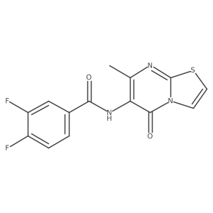 3,4-difluoro-N-(7-methyl-5-oxo-5H-thiazolo[3,2-a]pyrimidin-6-yl)benzamide结构式
