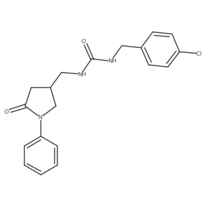 1-(4-Chlorobenzyl)-3-((5-oxo-1-phenylpyrrolidin-3-yl)methyl)urea Structure