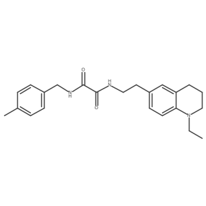 N-[2-(1-ethyl-1,2,3,4-tetrahydroquinolin-6-yl)ethyl]-N'-[(4-methylphenyl)methyl]ethanediamide Structure