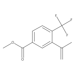 3-Isopropenyl-4-trifluoromethylbenzoic acid methyl ester结构式