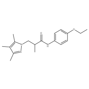 N-(4-ethoxyphenyl)-2-methyl-3-(3,4,5-trimethyl-1H-pyrazol-1-yl)propanamide结构式